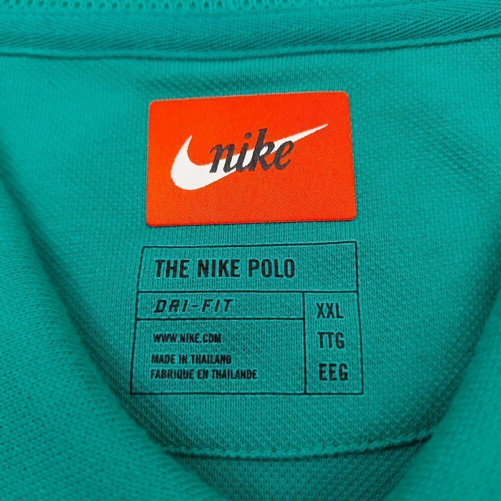 Nike Polo Shirt Mens XXL Green Tiger Woods Frank Masters Breathable Outdoor Golf - Picture 8 of 12